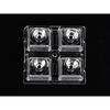 ALHB50D4LED3535T10G, групповая квадратная линза 2x2 на 4 светодиода 3535/3030 эфф=93%, ~10°, 50x50mm h:7.95mm pmma