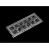 ALHB173D12LED60GR, групповая прямоугольная линза 2x6 на 12 светодиодов 3030/3535/5050, эфф=93%, 60°(круг), 173x71.4mm h:7,95mm, pmma