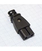 штекер питания "8" гн. на каб., разъем питания 250 в, iec-320-c7