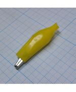 крокодил 8003 Yellow(1227), зажим типа крокодил