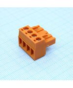 2EDGKF-5.0-04P-15-00A(H), разъем винтовой 4 контакта шаг 5.0мм оранжевый