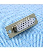 DS1035-26FWNSISS, d-sub разъем высокой плотности, пайка на кабель, розетка, 26 контактов, цвет - белый