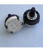 DS SR25 2-12, переключатель поворотный 2-12(1группа*12) положений ручки (регулируется шайбой), вал 6мм с насечкой