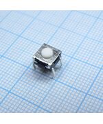 B3W1000, кнопка тактильная 6х6 h=4.3мм (3.4мм+толкатель 0.9мм) 1.57n 0.05а 24в 1000000циклов