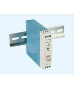 MDR-20-5, преобразователь ac-dc на din-рейку 15вт, выход 5в/3a, рег. вых 4.75…5.5в, вход 85…264v ac, 47…63гц /120…370в dc, изоляция 3000в ac, в кожухе 22,5х90х100мм, -20…+70°с
