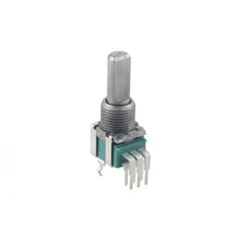 RK09L12D0A1T, potentiometer rk09l series, dual-unit, vertical, flat shift 20mm, 10k, логариф. хар-ка (15a), for vol