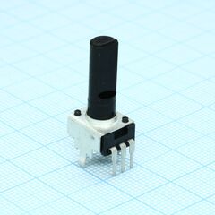 PTV09A-4225F-A503, перем. резистор 50k, 1/20w, лин. хар-ка, пластмассовый вал со шлицом 25мм, ф6мм, вертикальные выводы