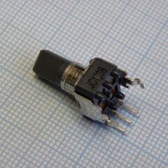RK09D1130A1L, singl-unit, vertical, flat shift 25mm, 50k, 1b