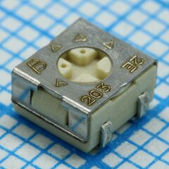 3314J-2-203E, потенциометр однооборотный керметный 20ком ±20% 0.25вт smd