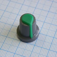 Ручка RR4817 серо-зелён. лыска, d=6mm, ручка управления, на вал 6 мм с лыской, серо-зелёная
