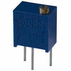 3266W-1-504LF, потенциометр многооборотный керметный 500ком 0.25вт pc pin