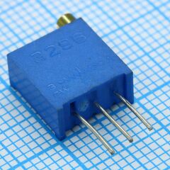 L-KLS4-3296W-101, потенциометр многооборотный керметный 100ом 0.5вт ±10%