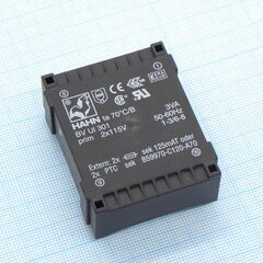 BV UI 301 0008, трансформатор питания 3ва 2*110в, v2*9 2*167ма