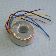 55100-P1S2, тороидальный трансформатор 15ва 230в 2x12в 0,625a