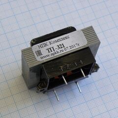 ТП-321- 1, трансформатор питания для печатного монтажа 220/10.6в-0.07а