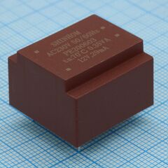 PE200603, трансформатор питания 0.35ва 230в 12в/29ма ta 70°c (ee 20/6) 15мм