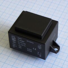 V 21027, трансформатор питания 6ва 230в 2x18в 2x167ма термопредохранитель 131 c, 70 c/b (ei 42/14,8)32,6
