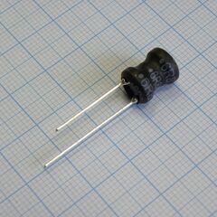 RLB0914-6R8ML, индуктивность проволочная, радиальная, на ферритовом сердечнике 6.8uh 20% 7.96mhz 20q-factor ferrite 3a 39mohm dcr rdl bag