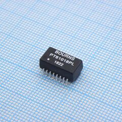PT61018PEL, телекоммуникационный трансформатор 1ct:1ct 1.2ohm prim. dcr 1.2ohm sec. dcr 16term. gull wing smd