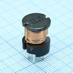 RCH1216BNP-121K, силовая индуктивность 120мкгн ±10% 2.6а 0.134ом радиальная без магнитного экрана