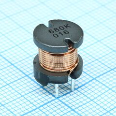 RCH110NP-680K, силовая индуктивность 68uh ±10% 2.1a 0.12om радиальная без магнитного экрана