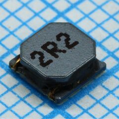 SRN4018-2R2M, катушка индуктивности силовая проволочная полуэкранированная 2.2мкгн ±20% 60мгц 9q-фактор феррит 2.9а 0.044ом по постоянному току
