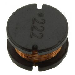 SDR1006-222KL, чип-индуктивность силовая проволочная 2.2мгн ±10% 1кгц 31q-фактор феррит 160ма 7.6ом по постоянному току лента на катушке