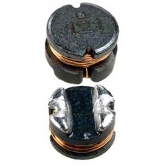 SDR0603-121KL, чип-индуктивность силовая проволочная 120мкгн ±10% 1кгц 27q-фактор феррит 360ма 1.1ом автомобильного применения лента на катушке