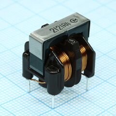 PLY10AN2121R4R2B, дроссель синфазный гибридный 2x2.1mh 2x150uh 300vac 1.4a