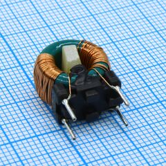 FL2D-Z5-103, дроссель синфазный 2x10mh, 0.5a, 2x500mohm, 18x17x9.6мм, -40…+105°с