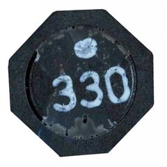 SRU6025-330Y, катушка индуктивности силовая проволочная экранированная 33мкгн ±30% 100кгц 12q-фактор феррит 1.2a 180мом по постоянному току лента на катушке