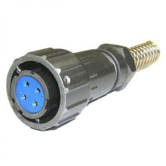 FQ18-4PIN TK-8, кабельная розетка, 4 контакта, пружиный хвостовик под кабель 8мм