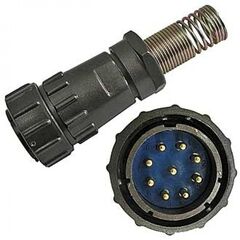 FQ30-9PIN TJ-16, кабельная вилка, 9 контакта, пружиный хвостовик под кабель 16мм