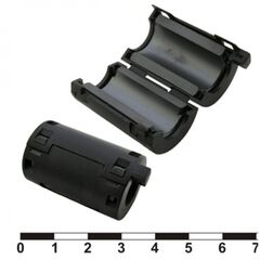 ZCAT2132-1130-BK (BLACK), emi фильтр, круглый феррит, внутр.11мм, корпус на защелке, 20,5*32мм, импеданс 50 ом при 100 мгц