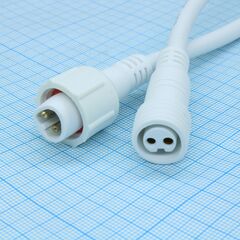 2PIN WP L=40 D=19MM 2*0.5MM2, разъём герметичный 2 контакта l=40мм d=19 мм