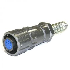 FQ14-7PIN TK-8, кабельная розетка, 7 контактов, пружиный хвостовик под кабель 8мм