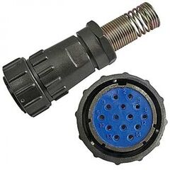 FQ30-14PIN TK-16, кабельная розетка, 14 контактов, пружиный хвостовик под кабель 16мм