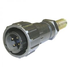 FQ18-4PIN TJ-8, кабельная вилка, 4 контакта, пружиный хвостовик под кабель 8мм