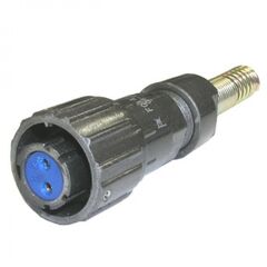 FQ14-2PIN TK-8, кабельная розетка, 2 контакта, пружиный хвостовик под кабель 8мм