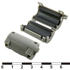 ZCAT2032-0930 (GREY), emi фильтр, круглый феррит, внутр.9мм, корпус на защелке, 19,5*32мм, импеданс 50 ом при 100 мгц