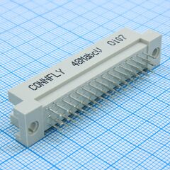 DS1119-48M0V13, разъем (вилка) din 41612 тип c 48pin (3х16), шаг 2.54мм трехрядный прямой (ряд аbc)