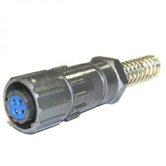 FQ14-4PIN TK-8, кабельная розетка, 4 контакта, пружиный хвостовик под кабель 8мм