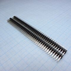 DS1029-04-2X40P8BVB10-B, штыревой соединитель, 2х40 шаг 2,54мм.,двухрядный (a=6.00мм, h=10.40мм, b=3.00мм)