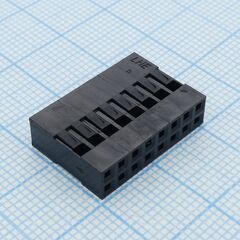 I-DS1071-SCB02X8, bld корпус двухрядного разъема 16 pin (2х8) на кабель, шаг 2.54мм, требуются контакты t-ds1071-sc600