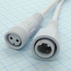 Разъем WP 2pin (пара F+M), пара герм.,ip68,6a,dc0-24 (ac110v.220v),d=21,5mm, 2*0.75mm,l=40