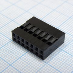 I-DS1071-SCB02X7, bld корпус двухрядного разъема 14 pin (2х7) на кабель, шаг 2.54мм, требуются контакты t-ds1071-sc600