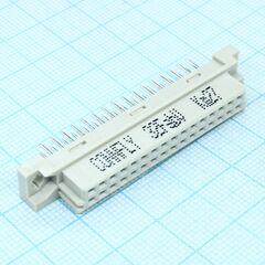 DS1118-32F0V23, разъем (розетка) din 41612 тип b 32pin (2х16), шаг 2.54мм двухрядный прямой (ряд аb)