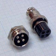 Разъем PH-M20-4FC+MP комплект, вилка приборная+розетка кабельная