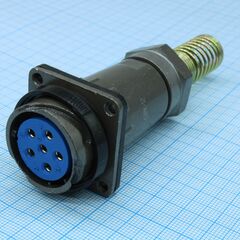 FQ24-6PIN ZPK-12, блочная розетка, 6 контактов