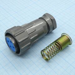 FQ24-4TK-12, кабельная розетка, 4 контакта